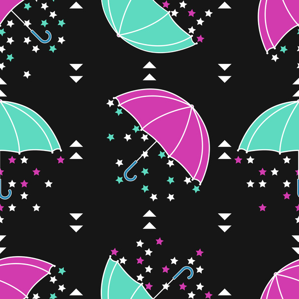 Seamless umbrella pattern - Vector, afbeelding