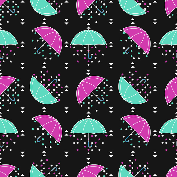 Seamless umbrella pattern - Vector, Image