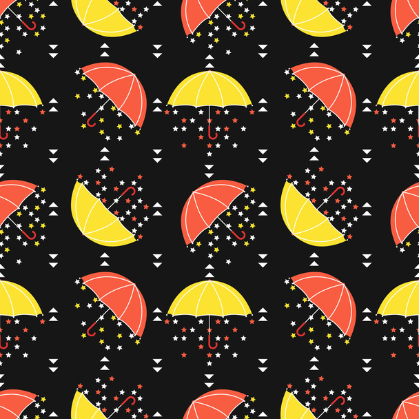 Seamless umbrella pattern - Vector, afbeelding