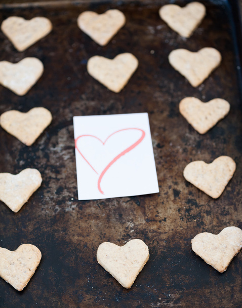 Biscoitos em forma de coração
 - Foto, Imagem