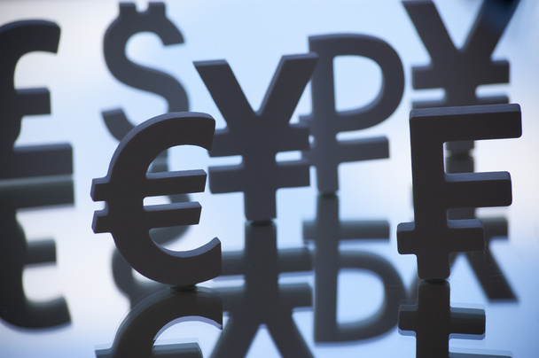 Euro, yen and dollar symbols - Fotó, kép