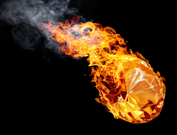 égő lángok gyémánt - Fotó, kép