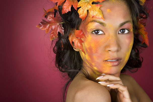 Beautiful autumn face - Valokuva, kuva