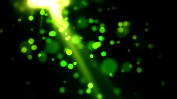 Abstract Particle Background Animation - Loop Green - Footage, Video