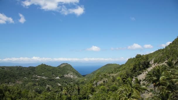 Panoramablick auf Dschungel-Berge auf den Philippinen - Filmmaterial, Video