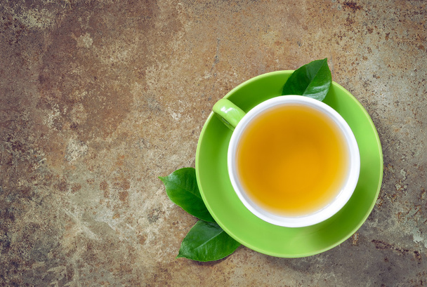 Grüner Tee, Draufsicht - Foto, Bild