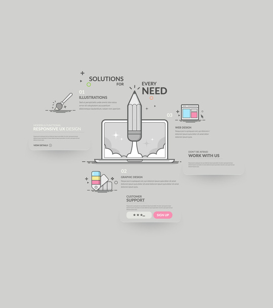 Website ontwerp model sjablonen. - Vector, afbeelding