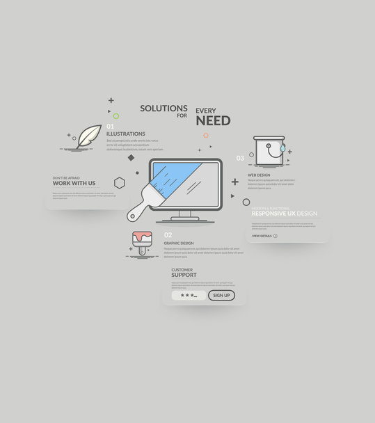 Website design model templates. - Vector, Image