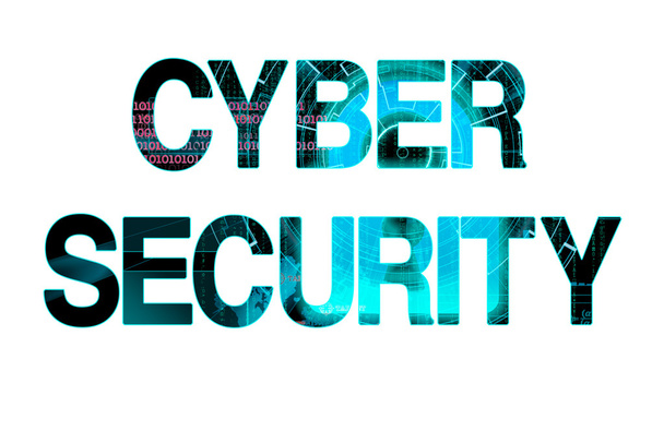 Cyber security laserowe pisania na białym tle - Zdjęcie, obraz