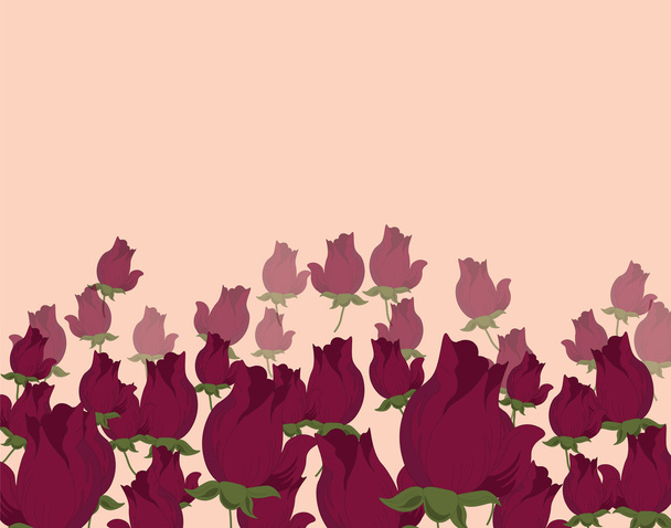 Roses flowers background - Vecteur, image
