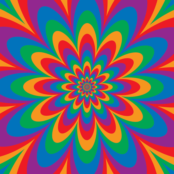 Espectro de color de flor infinita
 - Vector, Imagen