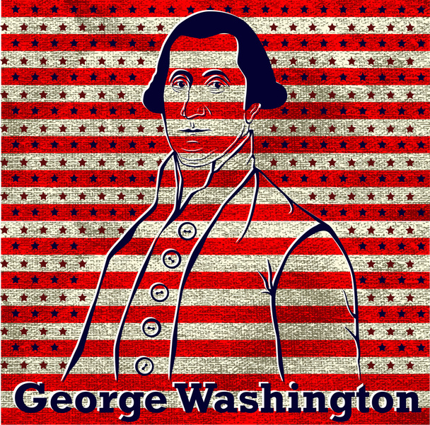 Силуэт Джорджа Вашингтона
 - Вектор,изображение