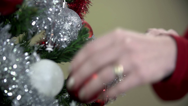 Stříbrná stuha Vánoční dekorace - Záběry, video