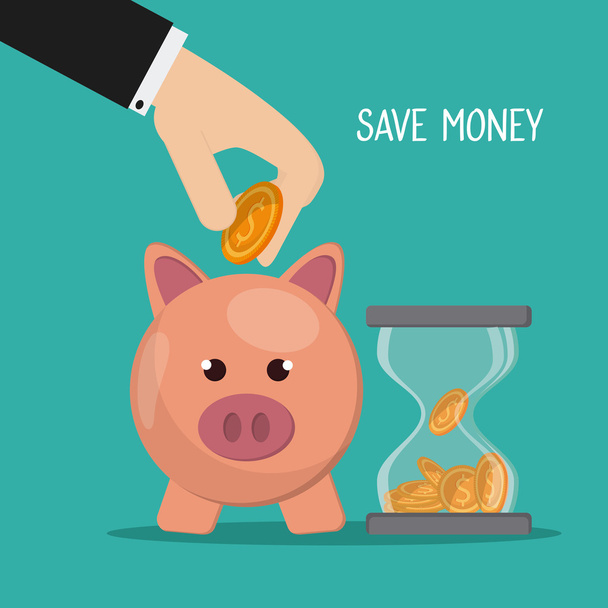 Saving money design - Vector, Image