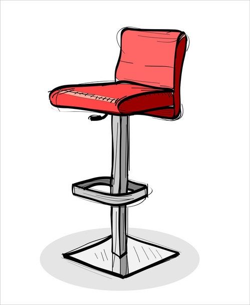 Bar chair   illustration - Vettoriali, immagini