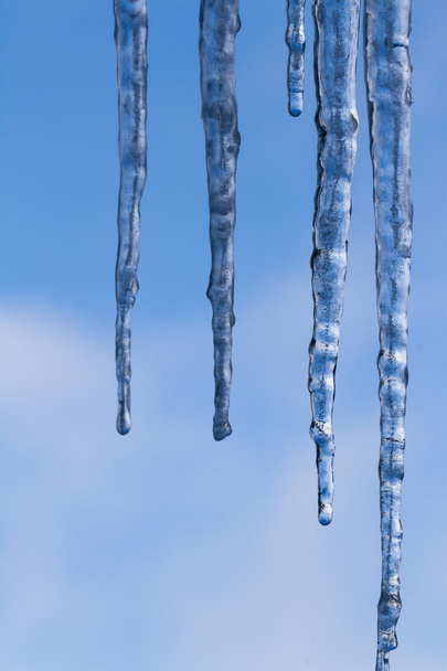 Patterns and texture on Icicles  - Photo, Image