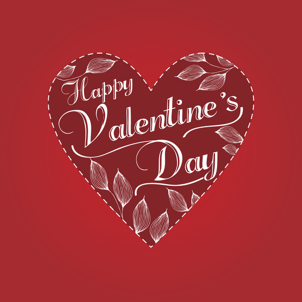 Valentine Vector Heart background template design - Vektor, obrázek
