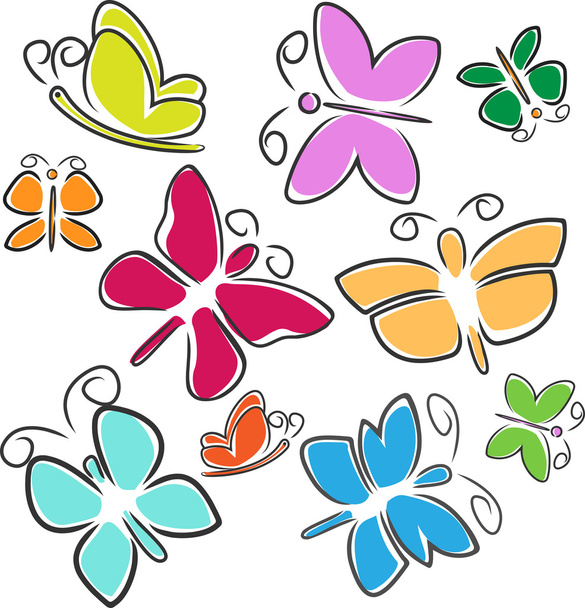 Abstract Butterflies - Vector, imagen