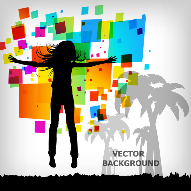 the abstract square colorful background - Vector, Imagen