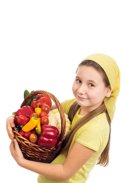 the girl with vegetables - Zdjęcie, obraz