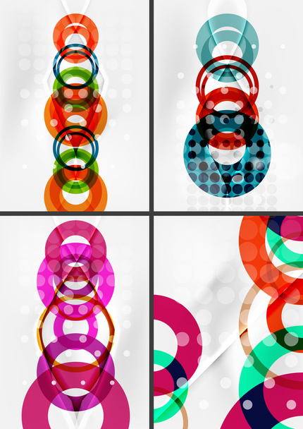 Набор формы круга абстрактный фон со световыми эффектами и декорациями
 - Вектор,изображение