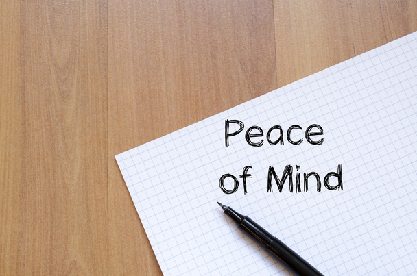 Peace of mind write on notebook - Photo, Image