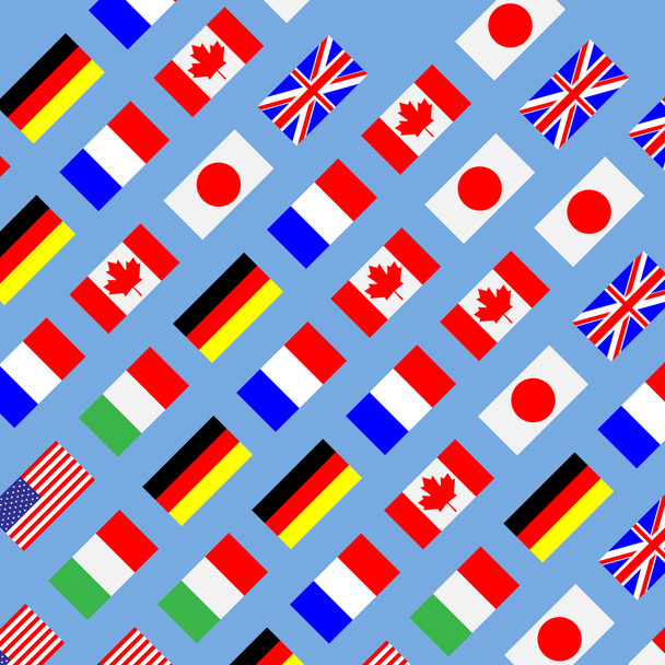 nahtlose Musterflagge g7 - Vektor, Bild