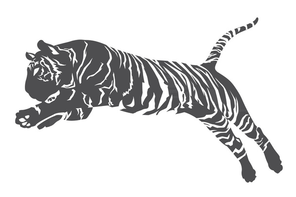 tijger line grafische vector - Vector, afbeelding