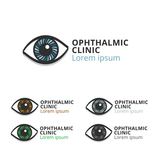 Logo for ophthalmic clinic. Set. Ophthalmology - Vector, Image