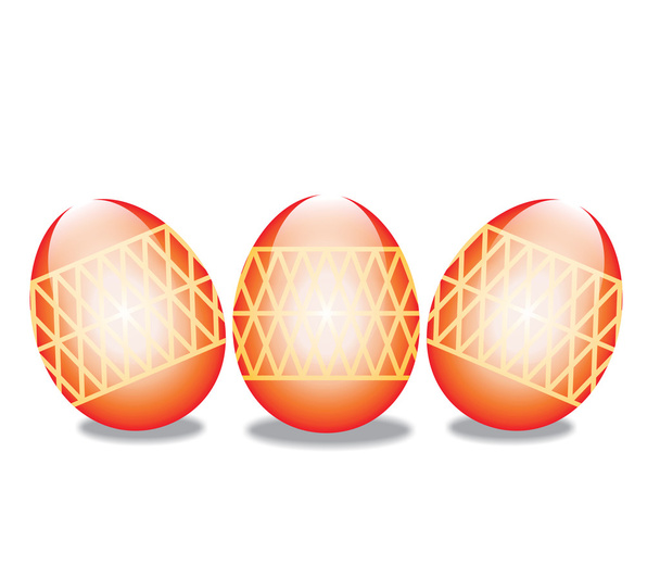 Пасхальные яйца изолированы на белом фоне - Фото, изображение