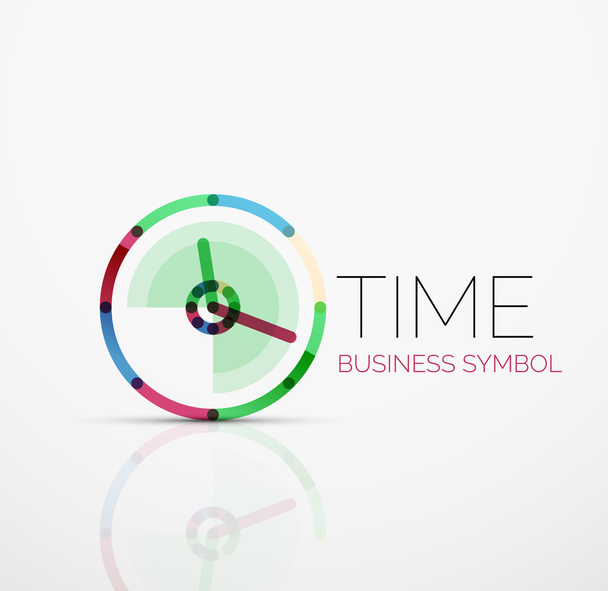 Wektor logo abstrakcyjne pojęcia, czas koncepcja lub zegar biznes ikona. Szablon projektu kreatywnych logo - Wektor, obraz
