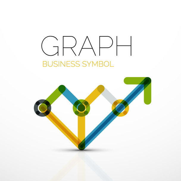 Абстрактна ідея логотипу, піктограма лінійної діаграми або графічного бізнесу. Шаблон дизайну креативного векторного логотипу
 - Вектор, зображення