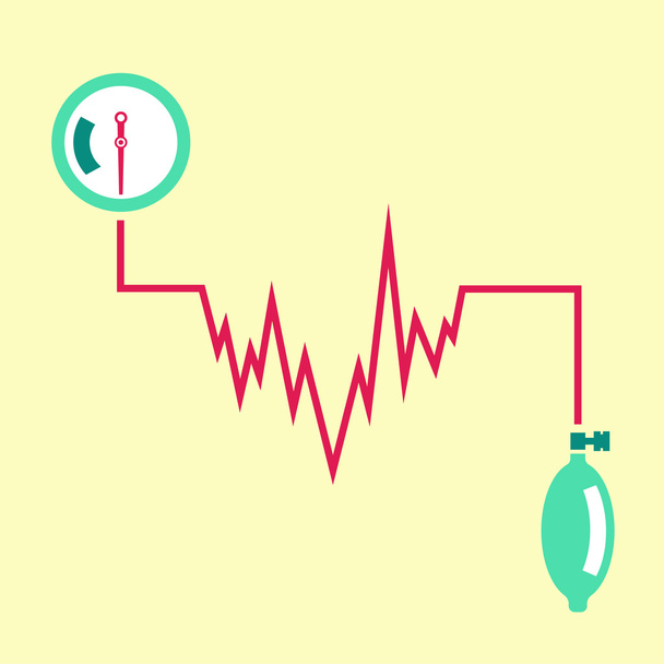 Měření krevního tlaku - Vektor, obrázek