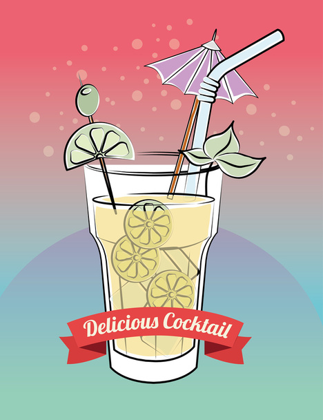 cocktail bar menu - Vector, afbeelding