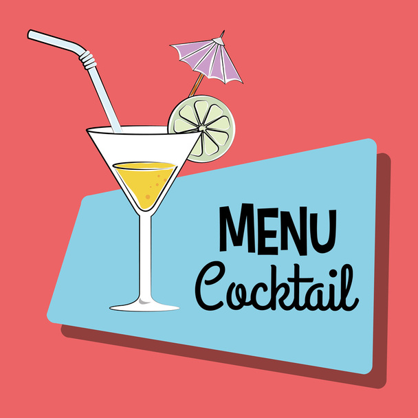 Cocktail bar menu - Vektor, Bild