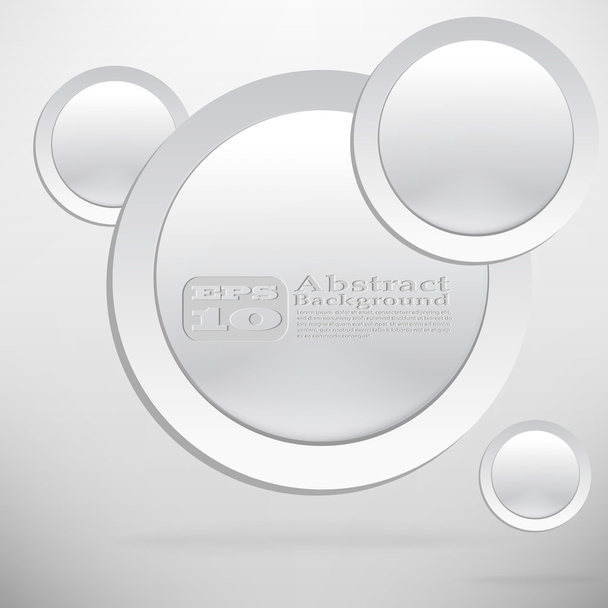 White circle plastic buttons background - Vector, Imagen