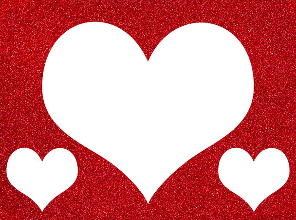 Um coração no brilho vermelho
 - Foto, Imagem