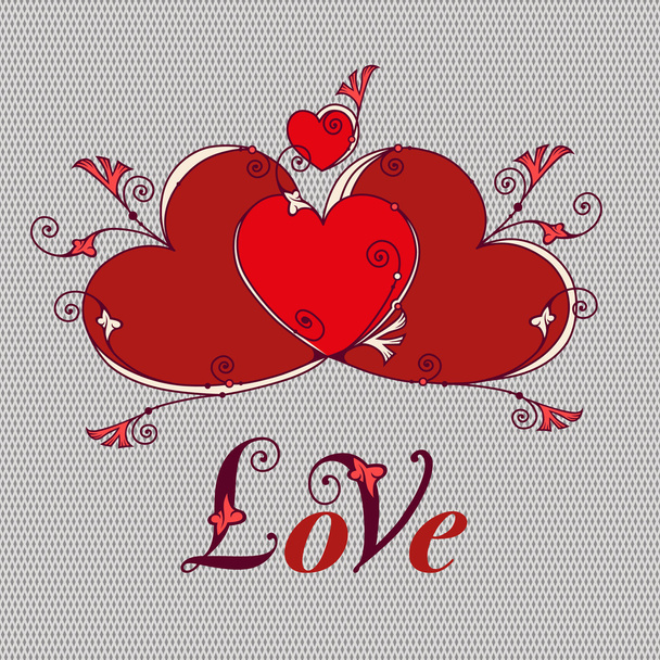 Hearts for design. Valentines day, love message - Vector, imagen