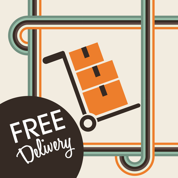 free delivery design - Vector, Image