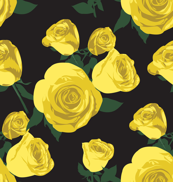 rose  floral seamless pattern - Wektor, obraz