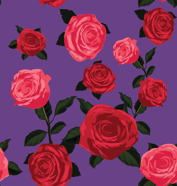 rose  floral seamless pattern - Vektör, Görsel