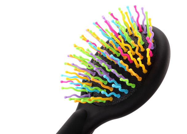 Colorful plastic crazy hairbrush - Photo, Image