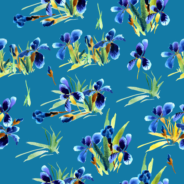 Floral pattern with flowers - Фото, зображення