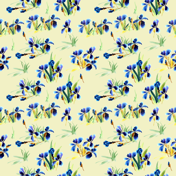 Floral pattern with flowers - Fotoğraf, Görsel