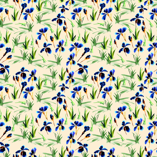 Floral pattern with flowers - Zdjęcie, obraz