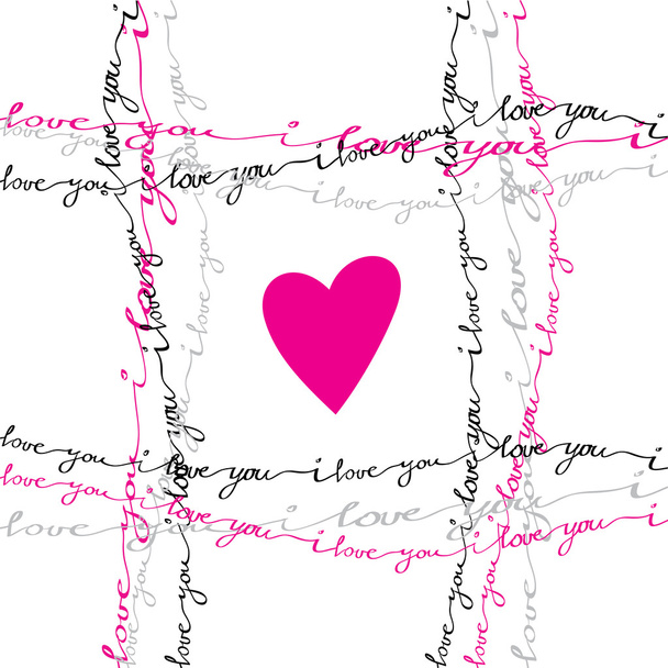 Carte typographique dessinée à la main. Carte d'amour Saint Valentin
 - Vecteur, image