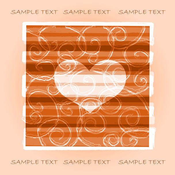 Chocolate background with heart - Vector, Image