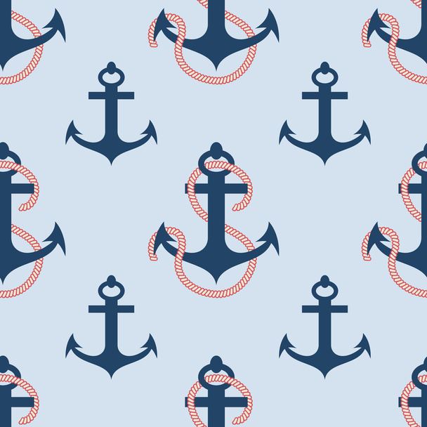 Seamless pattern of anchors - Vetor, Imagem