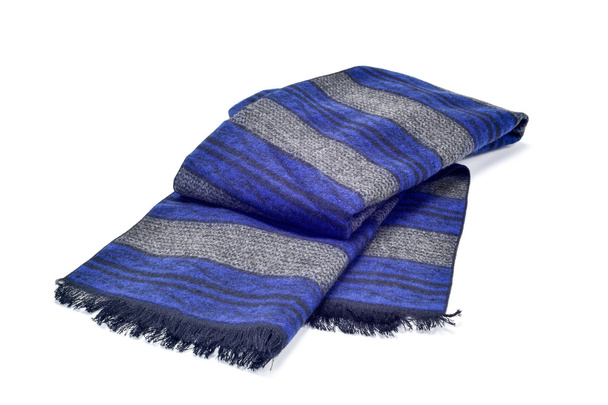 bufanda gris y azul
 - Foto, imagen