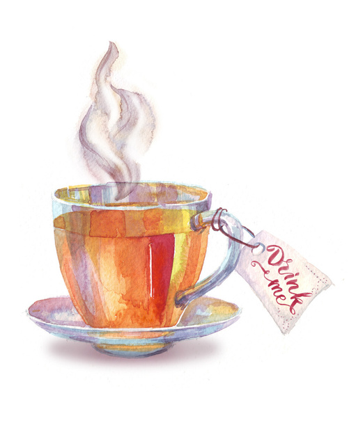 tasse de thé chaud aquarelle
 - Photo, image